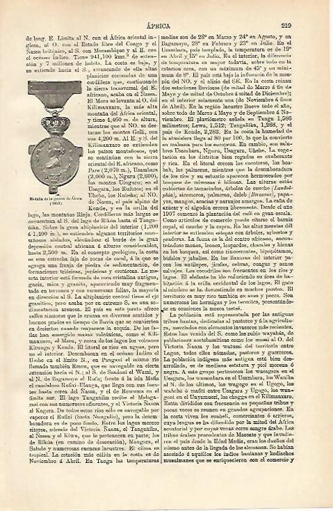 LAMINA ESPASA 12592: Medalla de la Guerra de Africa de 1860