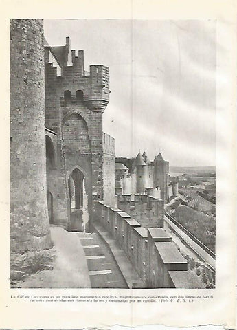 LAMINA GEOGRAFIA 0324: Carcassone Francia