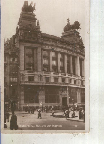Postal 012933: Madrid, edificio del banco de Bilbao