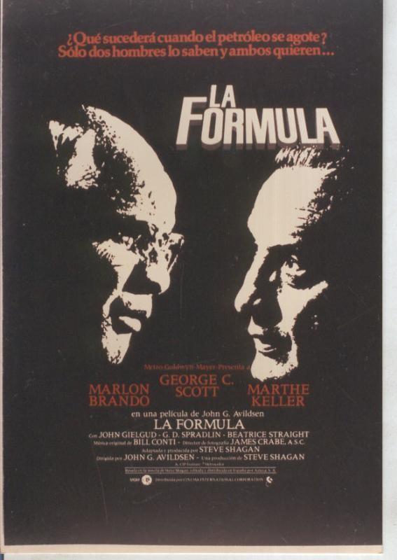 Foto cine 299: La formula (Marlon Brando-George C.Scott)