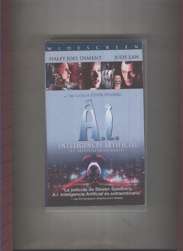 Video VHS: A.I. Inteligencia Artificial (Haley Joel Osment-Jude Law)