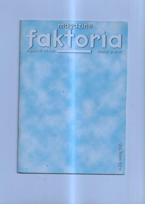 Fanzine: Magazine Faktoria  numero 28, maig 00