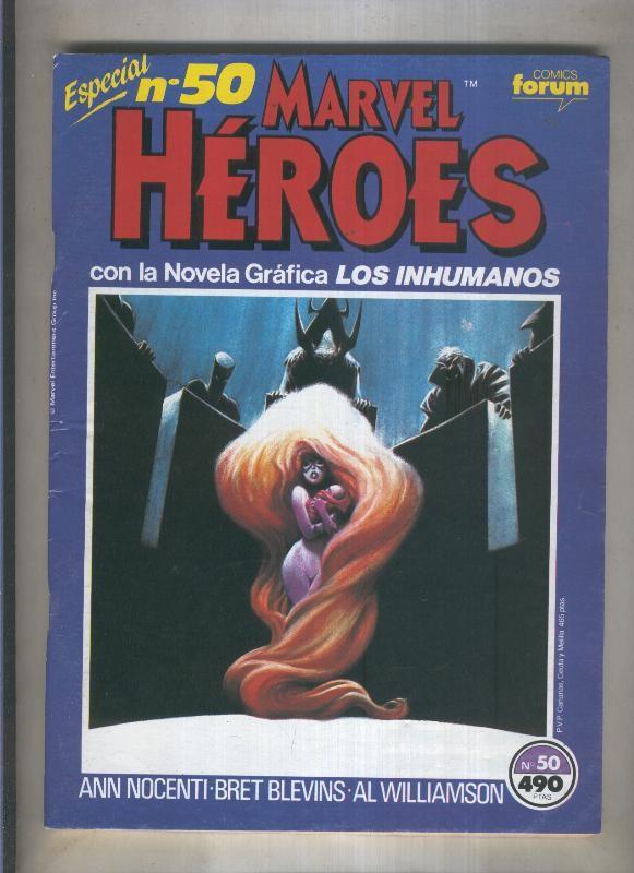 Marvel Heroes numero 50: Los inhumanos,novela grafica (numerado 2 en trasera)