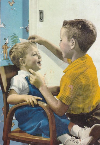 Postal 60262: Dos niños jugando.