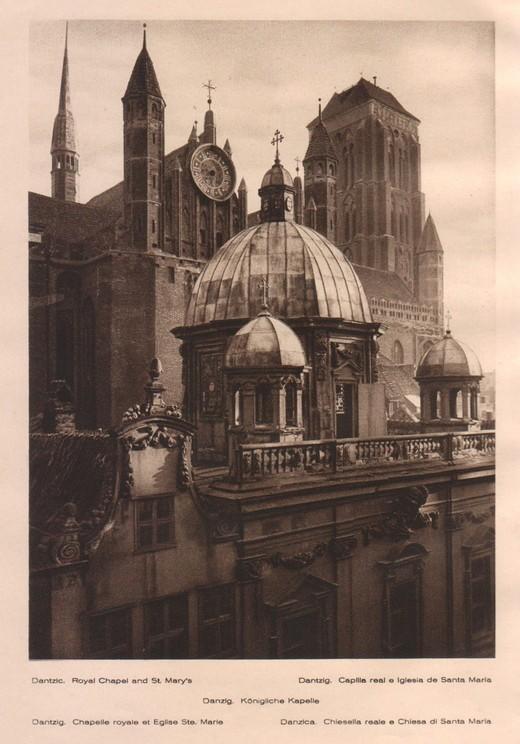 Lamina/Foto KURT HIELSCHE Deuschtland No. 141: DANTZIC. ROYAL CHAPEL AND ST MARYS