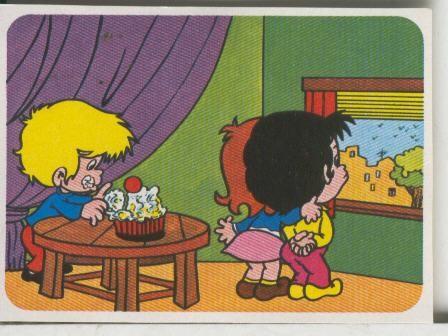 Cromos: Juego de refranes numero 15: La ocasion la pintan calva