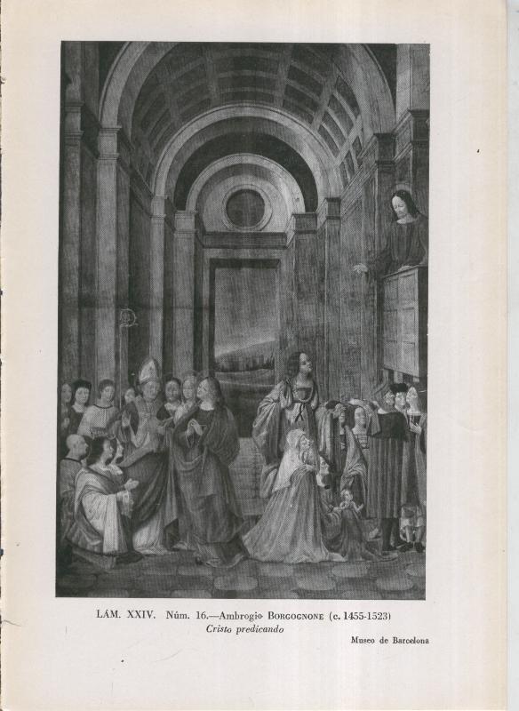La coleccion Cambo, lamina 24: Ambrogio Borgognone: Cristo predicando