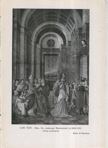 La coleccion Cambo, lamina 24: Ambrogio Borgognone: Cristo predicando