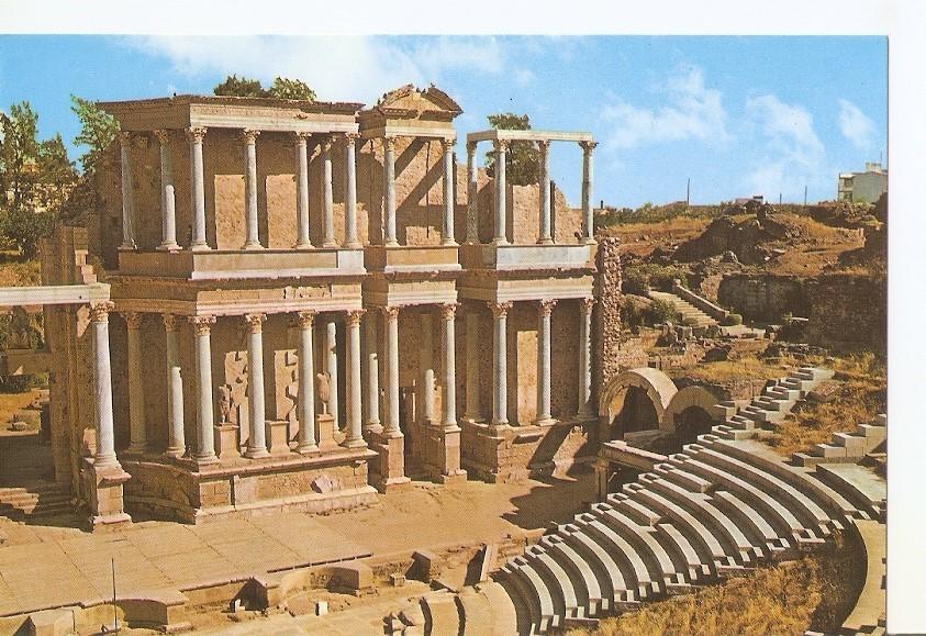 Postal 037161 : Merida (Badajoz). Teatro Romano 24 años antes de J.C.
