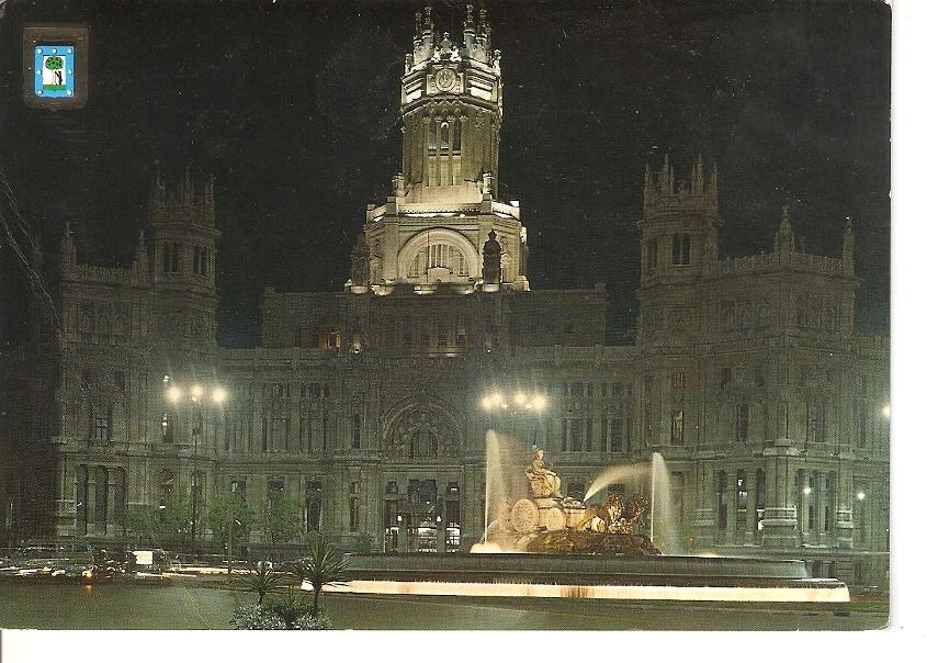 Postal 039854 : Madrid. La Cibeles y Palacio de Comunicaciones