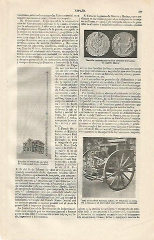 LAMINA ESPASA 10190: Estacion de telegrafia de Carabanchel Madrid