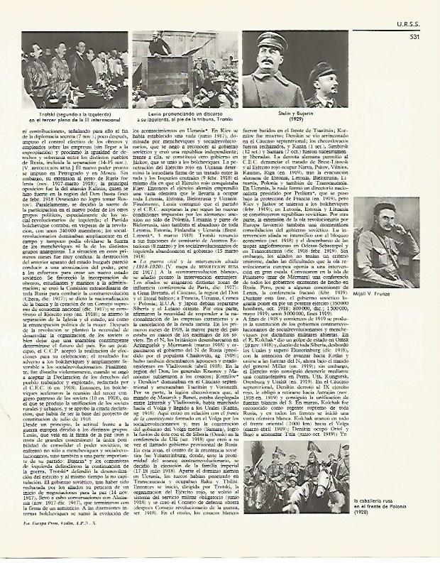 LAMINA LAROUSSE 70029: Trotski Lenin y Stalin