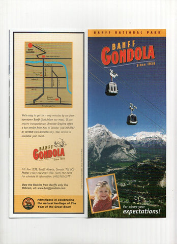 Triptico Publicitario: BANFF NATIONAL PARK - GONDOLA DE BANFF (Canada)