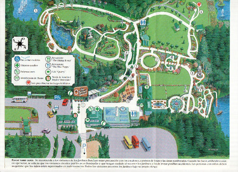 Triptico Publicitario: THE BUTCHART GARDENS - Victoria BC (Canada)