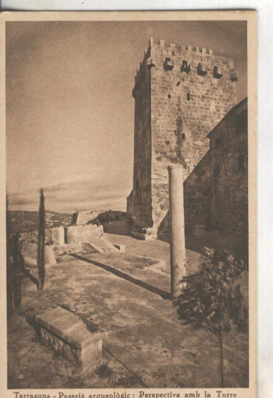 Postal B/N 0046 : Passeig arqueologic de Tarragona