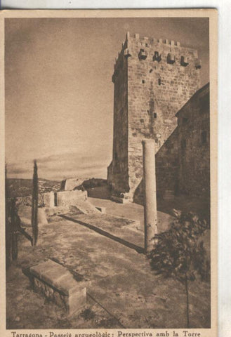 Postal B/N 0046 : Passeig arqueologic de Tarragona