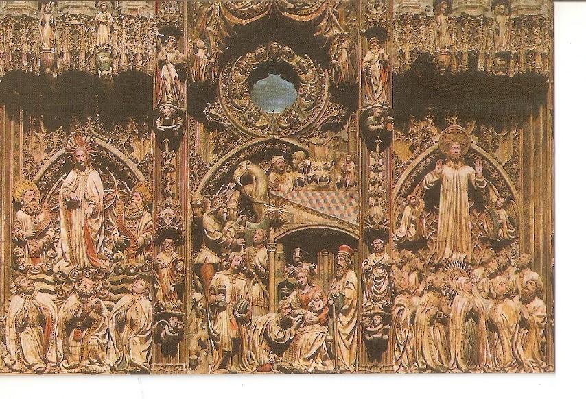 Postal 036085 : Zaragoza. Catedral de la Seo. Altar Mayor. Fragmento
