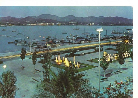 Postal 039767 : San Antonio (Ibiza). España. Paseo de las Fuentes. Vista nocturna