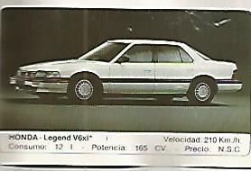 CROMO 313 ALBUM COCHES MOTOR 16: HONDA LEGEND V6xi