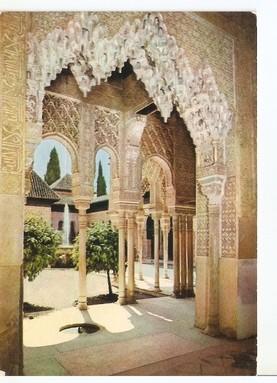 Postal 047846 : Granada. Alhambra. Arcada patio de los Leones