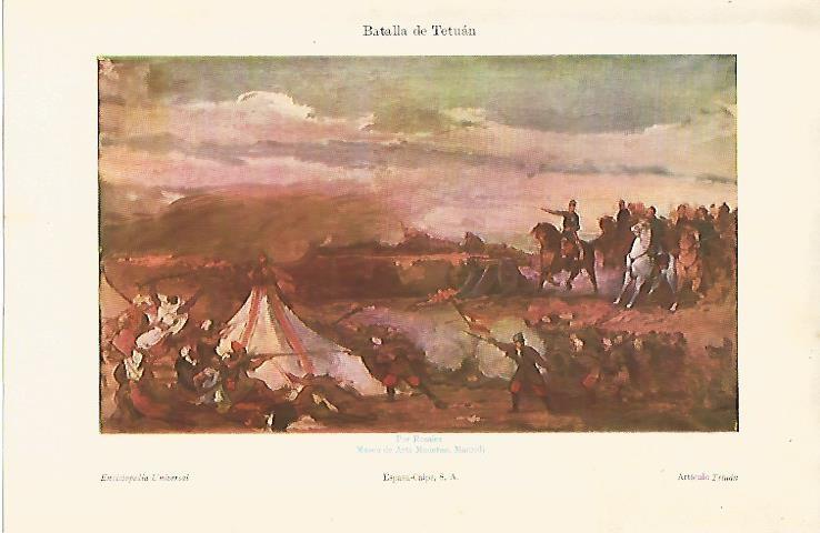 LAMINA ESPASA 8315: Batalla de Tetuan por Rosales