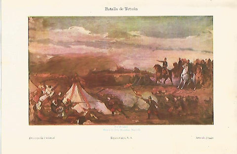 LAMINA ESPASA 8315: Batalla de Tetuan por Rosales