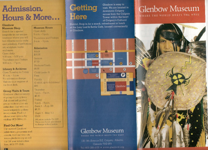 Triptico Museo: GLENBOW MUSEUM - Where the World meets the West (Calgary, Canada)