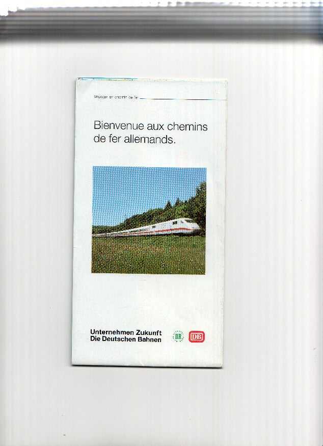 Mapa Desplegable: CHEMINS DE FER ALLEMANDS - Mapa de vias ferroviarias alemanas (DB 1992)