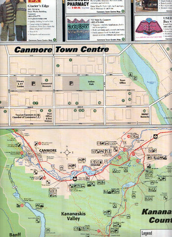 Mapa Desplegable: CANMORE Y KANANASKIS (Canadian Rockies)