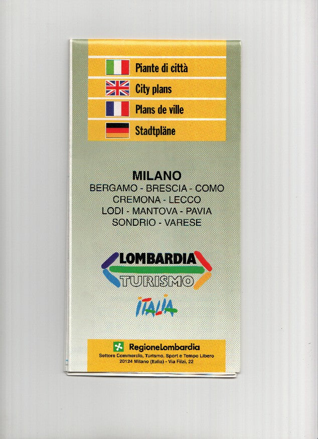 Mapa Desplegable: Mapa MILANO/Milan y otras ciudades de la Lombaria Italiana (Lorbardia Turismo)