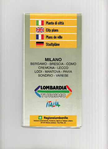 Mapa Desplegable: Mapa MILANO/Milan y otras ciudades de la Lombaria Italiana (Lorbardia Turismo)