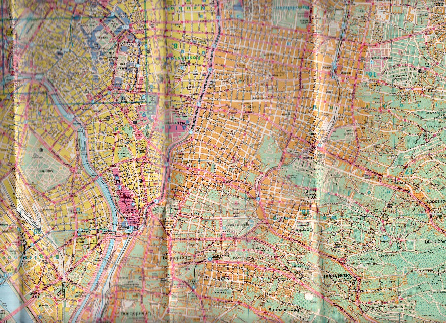 Mapa Desplegable: Mapa de la Ciudad de VIENNA - Incluye Museos situados y numerados
