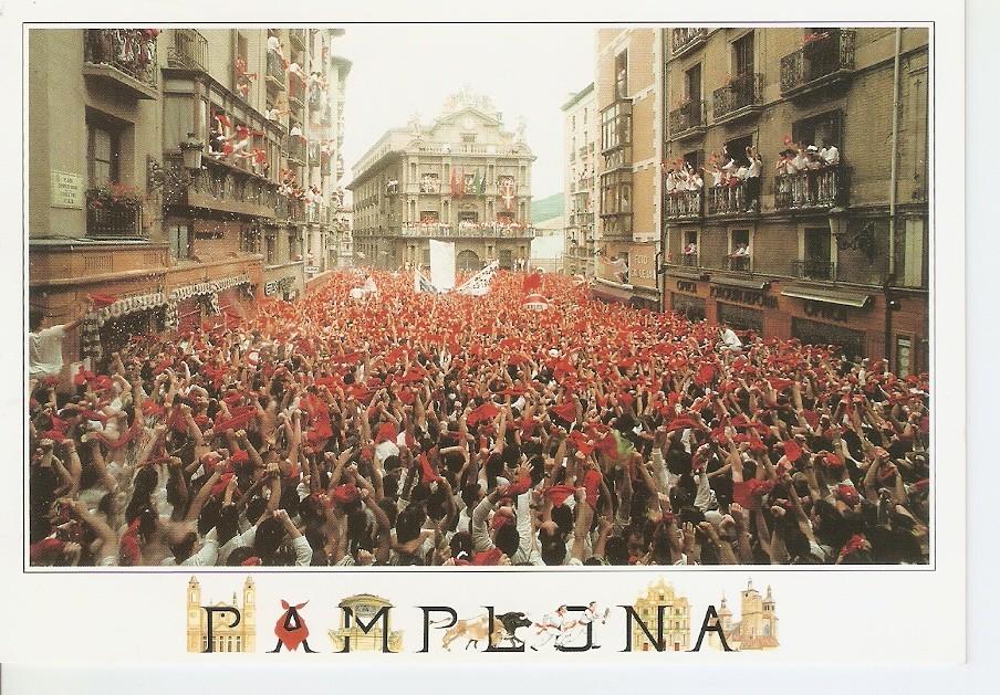 Postal 043276 : Pamplona - Iruña. Fiestas de San Fermin Chupinazo