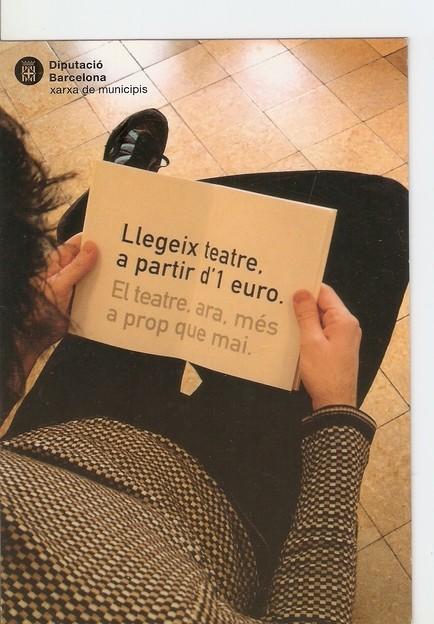 Postal 047486 : Diputacio Barcelona Xarxa de Municipis. Llegeix teatre a partir d1 euro