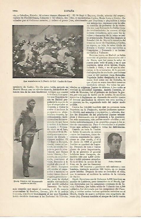 LAMINA ESPASA 10305: Los mamelucos en la Puerta del Sol por Goya