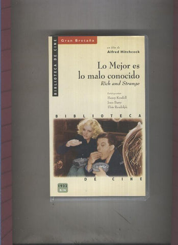 Video VHS: Lo mejor es lo malo conocido de Alfred Hitchcock