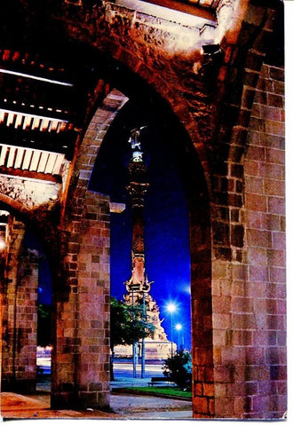 Postal 016594: BARCELONA - Monumento a Cristobal Colon