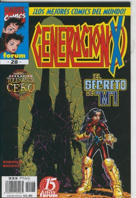 Generacion X volumen 2 numero 28:  (papel algo acartonado por haber estado en lugar humedo)