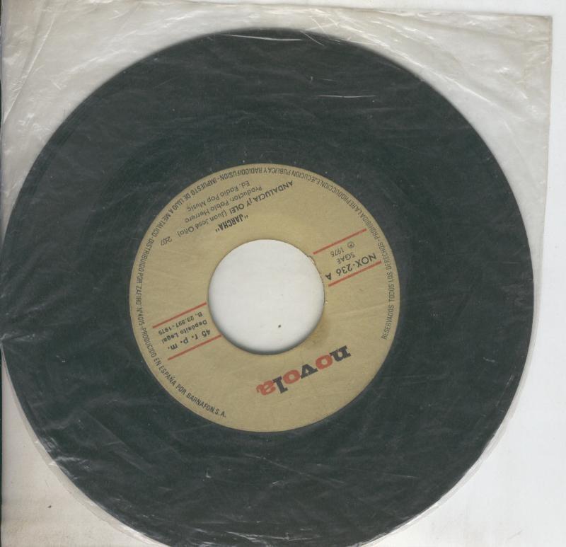 Disco de 45 r.p.m: Jarcha (sin la funda): Segaores-Nuestra Andalucia