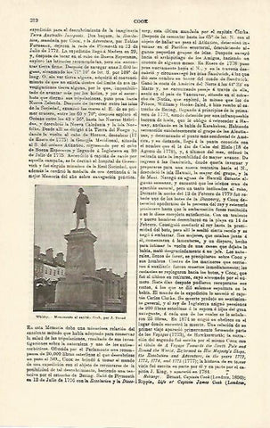 LAMINA ESPASA 14888: Monumento al Capitan Cook en Whitby