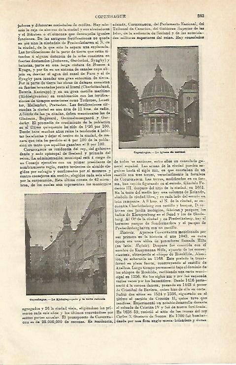 LAMINA ESPASA 14900: Iglesia de marmol en Compenhague