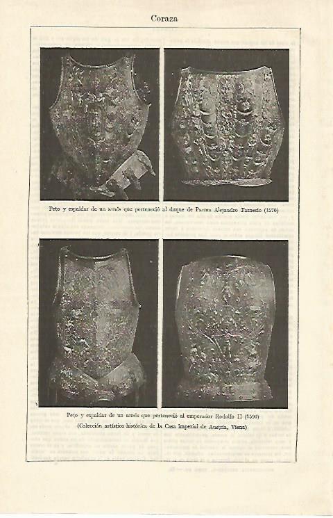 LAMINA ESPASA 14922: Coraza del duque de Parma y de Rodolfo II