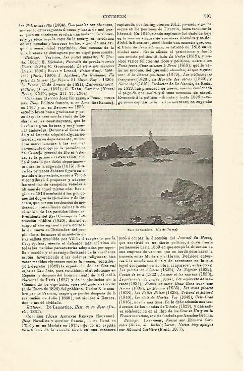 LAMINA ESPASA 14929: Faro de Corbiere en la isla de Jersey