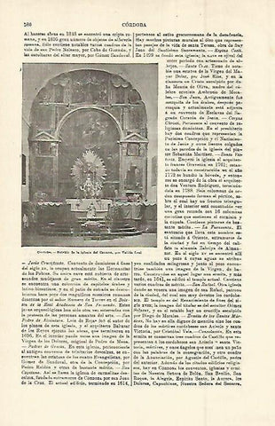 LAMINA ESPASA 14952: Retablo de la iglesia del Carmen en Cordoba