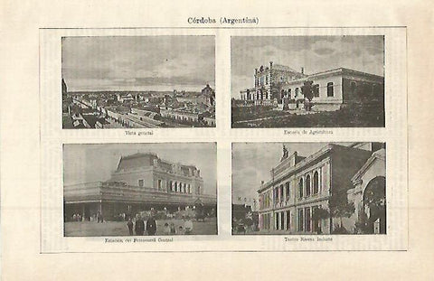 LAMINA ESPASA 14967: Edificios de Cordoba Argentina