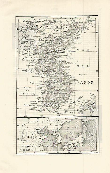 LAMINA ESPASA 14972: Mapa de Corea