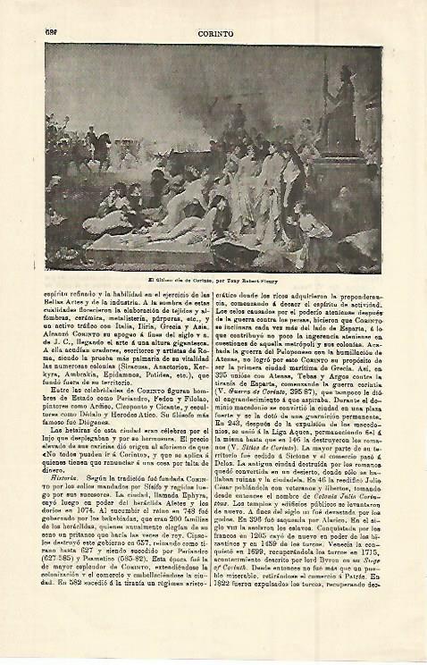 LAMINA ESPASA 14978:El ultimo dia de Corinto por Robert-Fleury