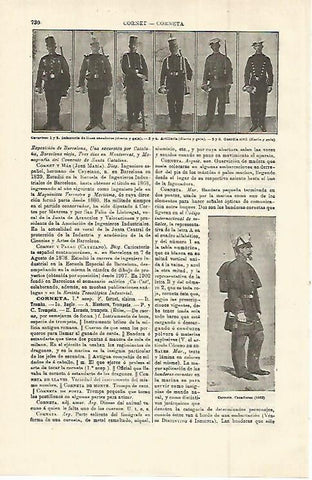 LAMINA ESPASA 14990: Cornetas del Ejercito de España