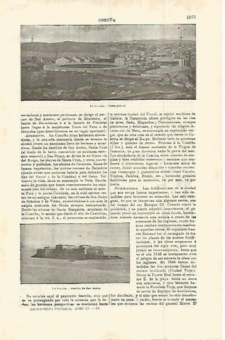 LAMINA ESPASA 15081: Castillo de San Anton en La Coruña