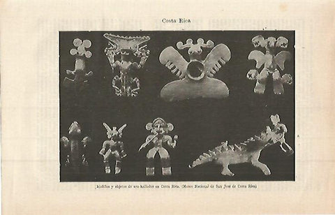 LAMINA ESPASA 15109: Restos arqueologicos de  Costa Rica